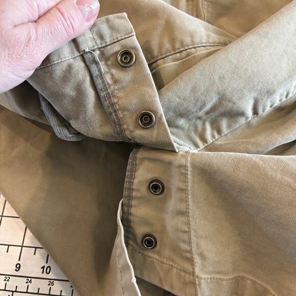 Vintage Old Navy Chore Coat Jacket Mens Lrg Work Canvas Utility Pockets Tan Y2K - Picture 10 of 16